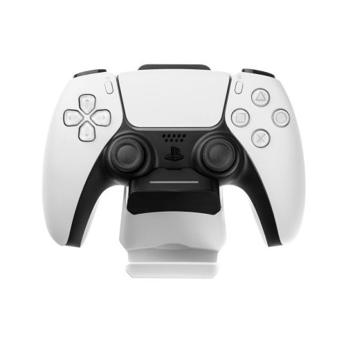 Fixed - Falra szerelhető állvány PS5 kontrollerekhez és fejhallgatókhoz, töltődokkal, LED - Fekete - Fixed