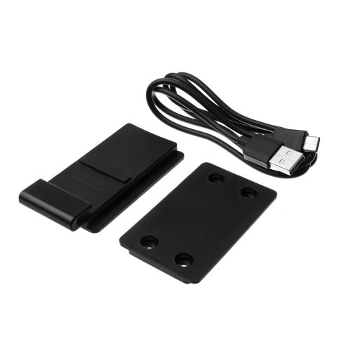 Fixed - Falra szerelhető állvány PS5 kontrollerekhez és fejhallgatókhoz, töltődokkal, LED - Fekete - Fixed