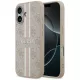 iPhone 17, Guess Hardcase 4G Printed Stripes MagSafe tok - Bézs/rózsaszín