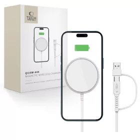   Tech-Protect QI15W-A44 mágneses vezeték nélküli töltő MagSafe technológiával - fehér