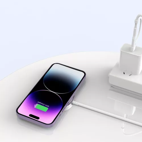 Tech-Protect QI15W-A44 mágneses vezeték nélküli töltő MagSafe technológiával - fehér
