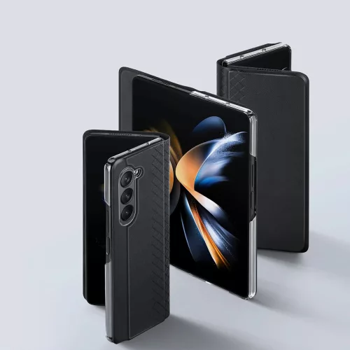 Dux Ducis Bril bőr kinyitható fekete tok (Samsung Galaxy Z Fold 5)