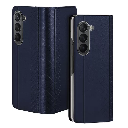 Dux Ducis Bril bőr kinyitható kék tok (Samsung Galaxy Z Fold 5)