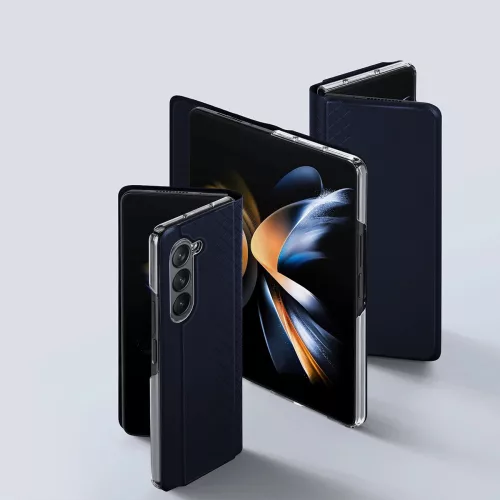 Dux Ducis Bril bőr kinyitható kék tok (Samsung Galaxy Z Fold 5)