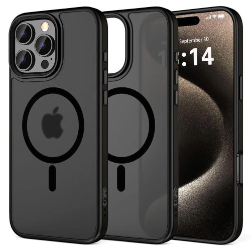 Tech-Protect MagMat MagSafe matt fekete tok iPhone 12 / 12 Pro