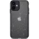 Csillogós szilikon tok iPhone 12 mini - Fekete-Átlátszó
