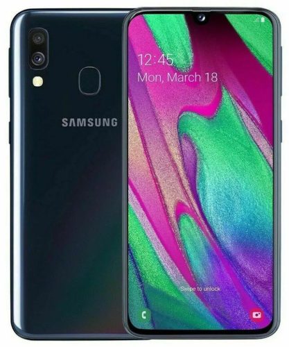 Samsung Galaxy A40 (A405FN) 64GB Black - Használt, Megkímélt