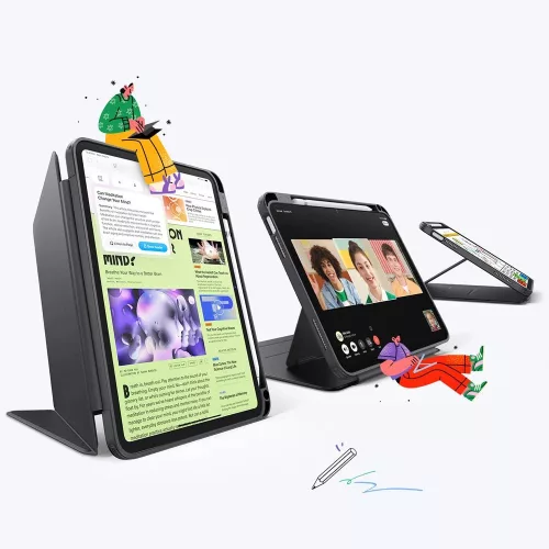 ESR Flip Hybrid tok iPad 10.9" 2022 (10. generáció) / 11" 2025 (11. generáció) - Fekete