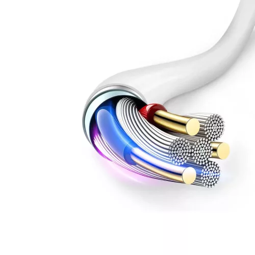 Dudao A20EU fali töltő adapter USB-A 18W + USB-A - USB-C kábel – fehér