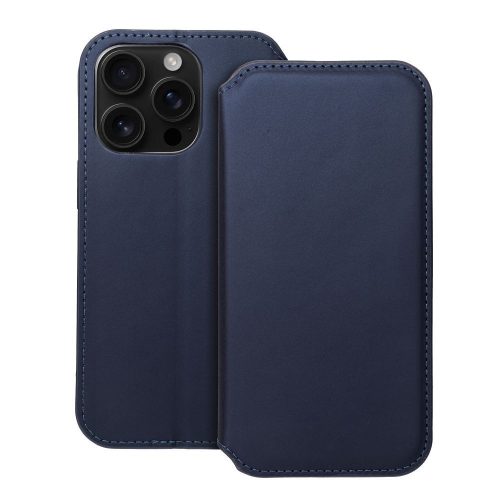 DUAL POCKET Kinyitható tok iPhone 16 Pro - Sötétkék