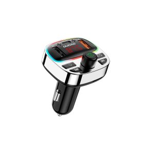   Dudao R2PRO+ Transmitter Bluetooth 5.3 RGB töltőportokkal - Fekete/Ezüst