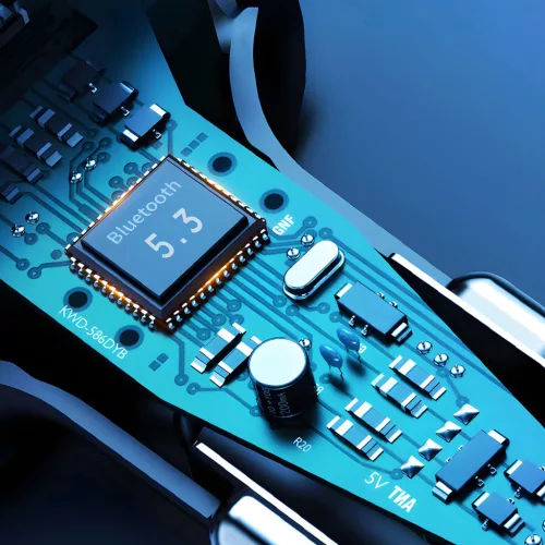 Dudao R2PRO+ Transmitter Bluetooth 5.3 RGB töltőportokkal - Fekete/Ezüst