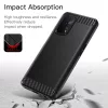 Techsuit - Carbon szilikon tok - Oppo A54 5G / A74 5G / OnePlus Nord N200 5G - Fekete