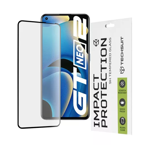 Techsuit - 111D Full Cover / Full Glue üvegfólia - Realme GT Neo2 / GT2 / GT Neo 3T / GT Neo 3T Dragon Ball Z Edition - Fekete széllel