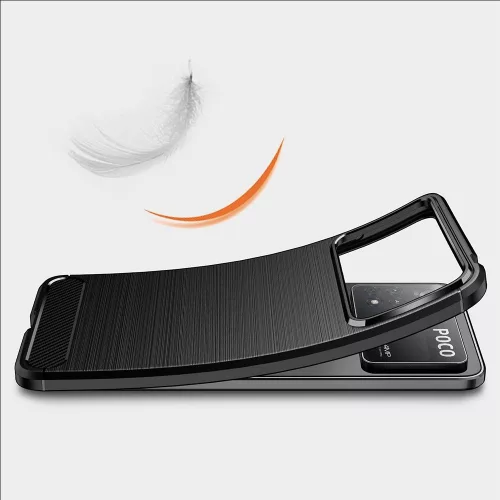 Techsuit - Carbon szilikon tok - Xiaomi Poco X4 Pro 5G - Fekete