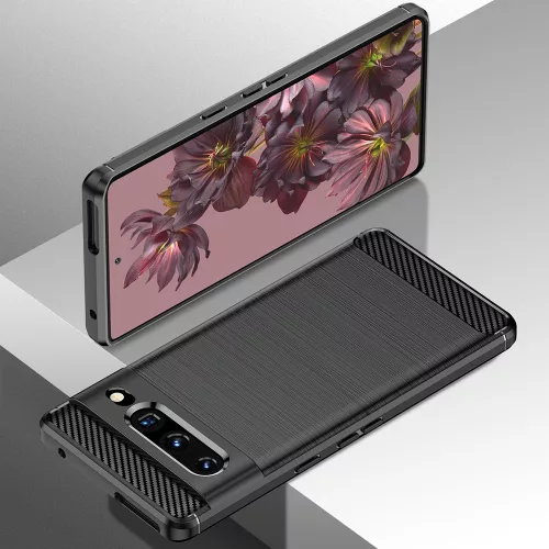 Techsuit - Carbon szilikon tok - Google Pixel 7 Pro - Fekete