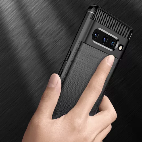 Techsuit - Carbon szilikon tok - Google Pixel 7 Pro - Fekete