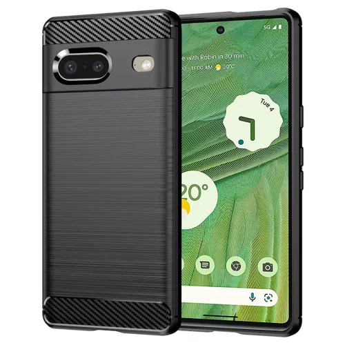 Techsuit - Carbon szilikon tok - Google Pixel 7 - Fekete