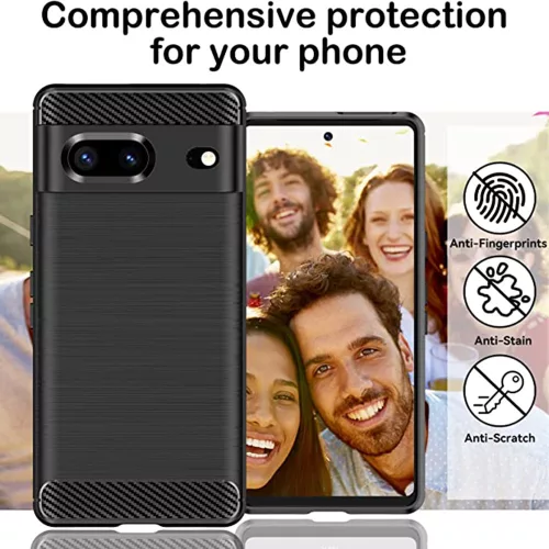 Techsuit - Carbon szilikon tok - Google Pixel 7 - Fekete