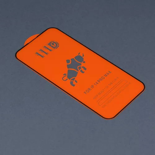 Techsuit - 111D Full Cover / Full Glue üvegfólia - iPhone 14 Pro Max - Fekete széllel