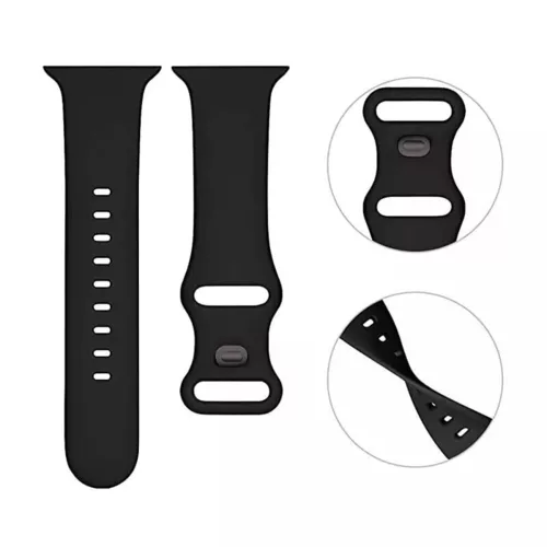 Techsuit - Watchband (W031) - Apple Watch 1/2/3/4/5/6/7/8/9/10/11/SE/SE 2/SE 3 (38/40/41/42mm) - Dark Purple