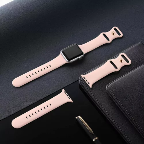 Techsuit - Watchband (W031) - Apple Watch 1/2/3/4/5/6/7/8/9/10/11/SE/SE 2/SE 3 (38/40/41/42mm) - Dark Purple