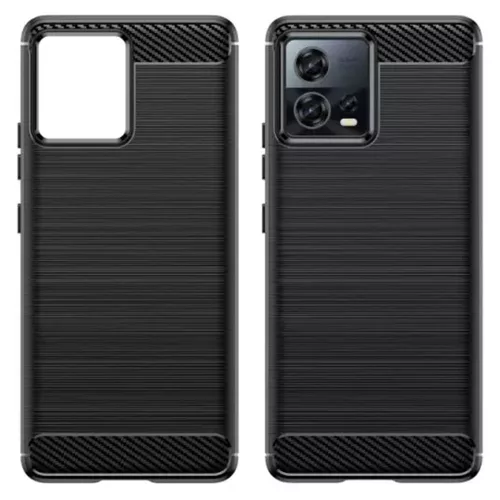 Techsuit - Carbon szilikon tok - Motorola Edge 30 Fusion - Fekete