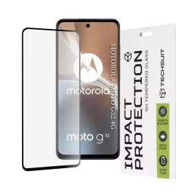   Techsuit - 111D Full Cover / Full Glue Glass - Motorola Moto G32 - Black