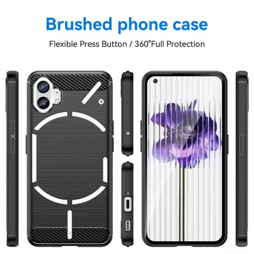Techsuit - Carbon szilikon tok - Nothing Phone (1) - Fekete