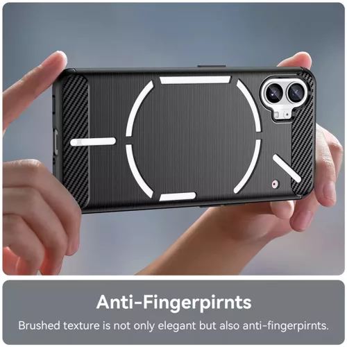 Techsuit - Carbon szilikon tok - Nothing Phone (1) - Fekete