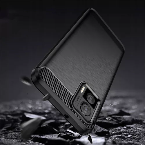Techsuit - Carbon szilikon tok - Motorola Edge 30 Neo - Fekete