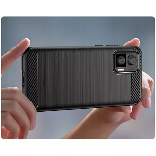 Techsuit - Carbon szilikon tok - Motorola Edge 30 Neo - Fekete