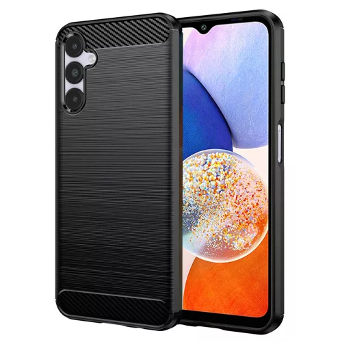 Techsuit - Carbon szilikon tok - Samsung Galaxy A14 4G / A14 5G - Fekete