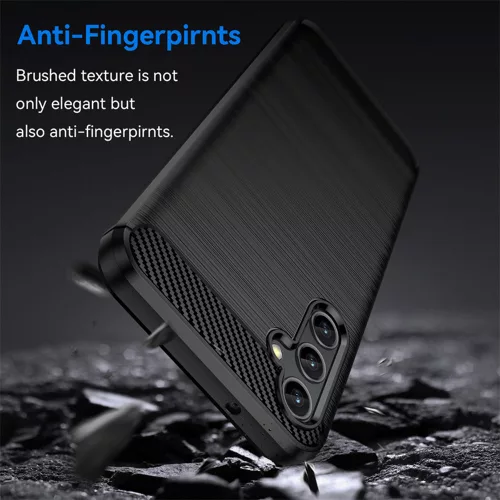Techsuit - Carbon szilikon tok - Samsung Galaxy A14 4G / A14 5G - Fekete