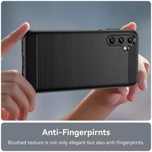 Techsuit - Carbon szilikon tok - Samsung Galaxy A14 4G / A14 5G - Fekete