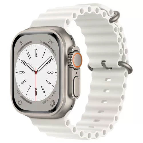 Techsuit - Watchband (W038) - Apple Watch 1/2/3/4/5/6/7/8/9/10/11/SE/SE 2/SE 3 (38/40/41/42mm) - White