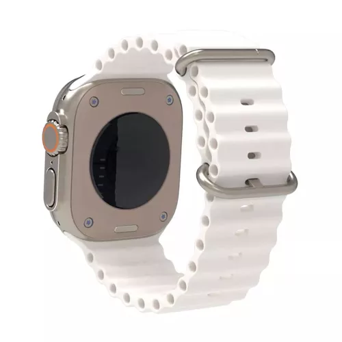Techsuit - Watchband (W038) - Apple Watch 1/2/3/4/5/6/7/8/9/10/11/SE/SE 2/SE 3 (38/40/41/42mm) - White