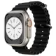Techsuit - Watchband (W038) - Apple Watch 1/2/3/4/5/6/7/8/9/10/11/SE/SE 2/SE 3 (38/40/41/42mm) - Black