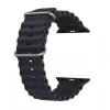 Techsuit - Watchband (W038) - Apple Watch 1/2/3/4/5/6/7/8/9/10/11/SE/SE 2/SE 3 (38/40/41/42mm) - Black