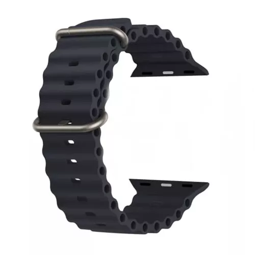 Techsuit - Watchband (W038) - Apple Watch 1/2/3/4/5/6/7/8/9/10/11/SE/SE 2/SE 3 (38/40/41/42mm) - Black
