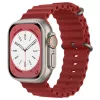 Techsuit - Watchband (W038) - Apple Watch 1/2/3/4/5/6/7/8/9/10/11/SE/SE 2/SE 3 (38/40/41/42mm) - Wine Red