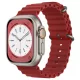 Techsuit - Watchband (W038) - Apple Watch 1/2/3/4/5/6/7/8/9/10/11/SE/SE 2/SE 3 (38/40/41/42mm) - Wine Red