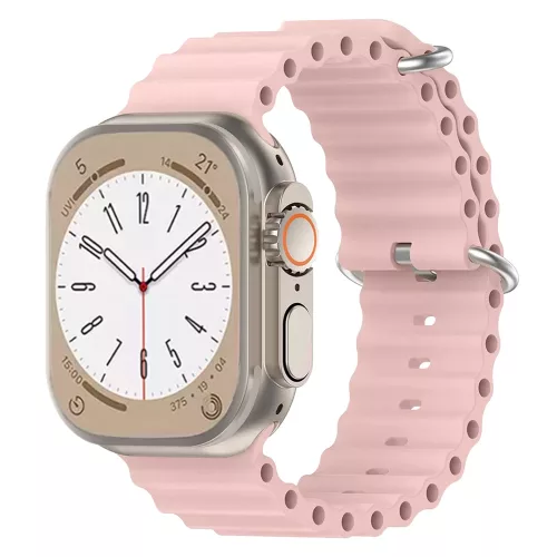 Techsuit - Watchband (W038) - Apple Watch 1/2/3/4/5/6/7/8/9/10/11/SE/SE 2/SE 3/Ultra/2/3 (42/44/45/46/49mm) - Pink