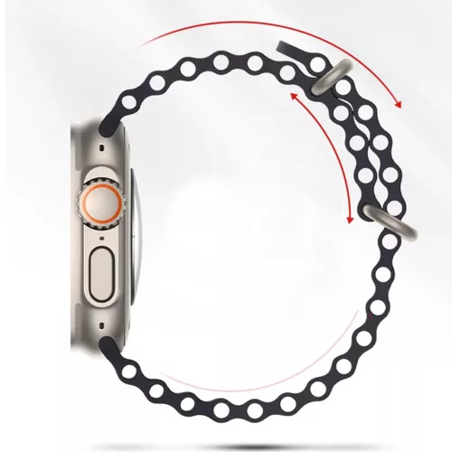 Techsuit - Watchband (W038) - Apple Watch 1/2/3/4/5/6/7/8/9/10/11/SE/SE 2/SE 3/Ultra/2/3 (42/44/45/46/49mm) - Pink