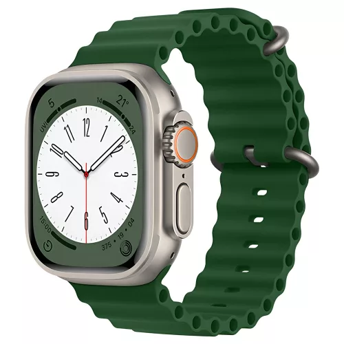 Techsuit - Watchband (W038) - Apple Watch 1/2/3/4/5/6/7/8/9/10/11/SE/SE 2/SE 3/Ultra/2/3 (42/44/45/46/49mm) - Army Green