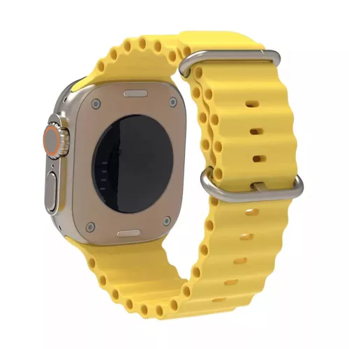 Techsuit - Watchband (W038) - Apple Watch 1/2/3/4/5/6/7/8/9/10/11/SE/SE 2/SE 3/Ultra/2/3 (42/44/45/46/49mm) - Yellow