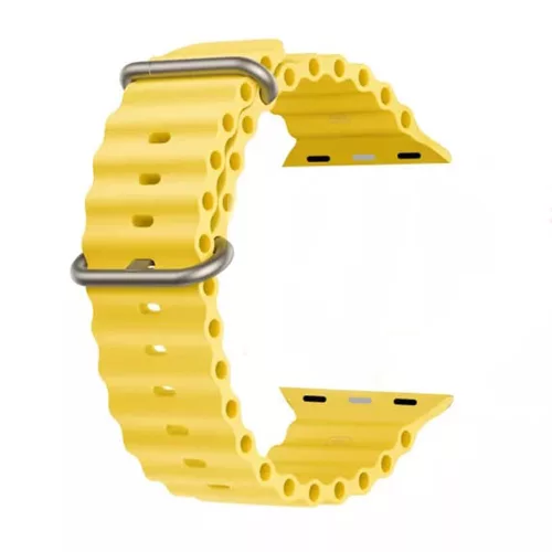 Techsuit - Watchband (W038) - Apple Watch 1/2/3/4/5/6/7/8/9/10/11/SE/SE 2/SE 3/Ultra/2/3 (42/44/45/46/49mm) - Yellow