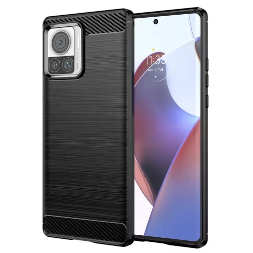 Techsuit - Carbon szilikon tok - Motorola Edge 30 Ultra - Fekete