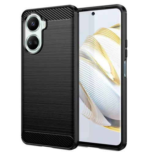 Techsuit - Carbon szilikon tok - Huawei nova 10 SE - Fekete