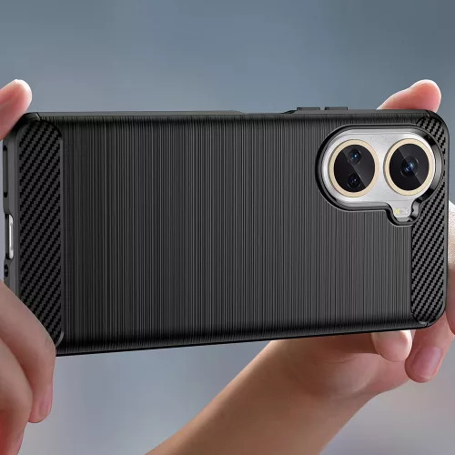 Techsuit - Carbon szilikon tok - Huawei nova 10 SE - Fekete